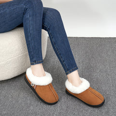 Slippers for Women House Shoes Winter: Comfy Memory Foam No-slip Womens Slippers with Fuzzy Faux Fur Indoors Outdoors