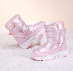 Ablanczoom Boys Snow Boots: Waterproof Girls Snow Boots Warm Non-Slip Outdoor Winter Kid Shoes