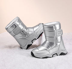 Ablanczoom Boys Snow Boots: Waterproof Girls Snow Boots Warm Non-Slip Outdoor Winter Kid Shoes
