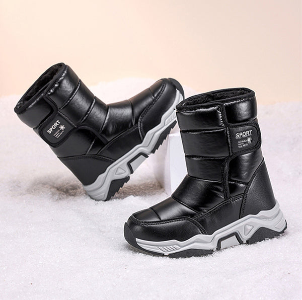 Ablanczoom Boys Snow Boots: Waterproof Girls Snow Boots Warm Non-Slip Outdoor Winter Kid Shoes