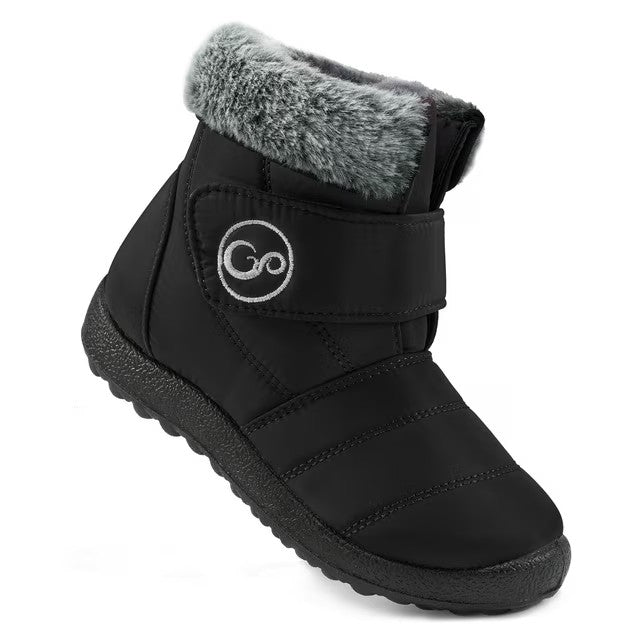 Ecetana Boys Girls Winter Snow Boots Faux Fur Lined Toddler Shoes