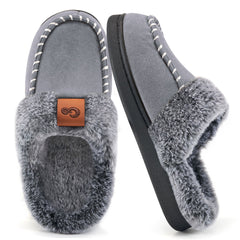 Ecetana Slippers for Women Fuzzy Slippers Memory Foam Anti-slip House Shoes