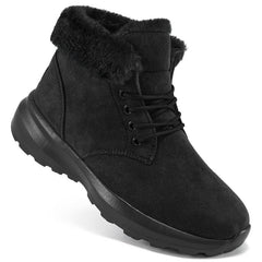 HARENC Women Winter Snow Boots Warm Faux Fur Lined Ankle Booties Comfortable Walking Shoes