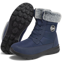 Ecetana Women Snow Boots Winter Waterproof Non Slip Walking Boot Comfortable Warm Faux Fur Lined Outdoor Boots