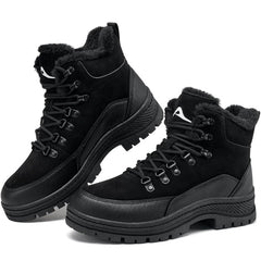 Ecetana Mens Snow Boots Waterproof Mid Top Ankle Boot Non-Slip Outdoor Winter Boots