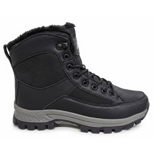 Ablanczoom Mens Snow Boots: Warm Fur No-Slip Hiking Boots Men Winter Shoes