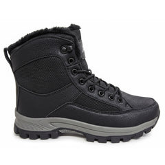 Ablanczoom Mens Snow Boots: Warm Fur No-Slip Hiking Boots Men Winter Shoes