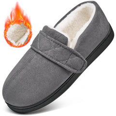 Ecetana Men's Slippers Warm Memory Foam Home Shoes Anti-Slip Comfortable Winter Home Slippers
