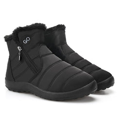 Ecetana Snow Boots for Women Waterproof Warm Ankle Boots Non‑Slip Lightweight Outdoor Winter Boots with Side Zipper