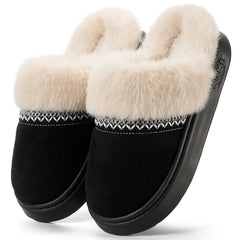 Ecetana Women's Cozy Slippers Memory Foam Fuzzy Slipper Anti-slip House Shoes