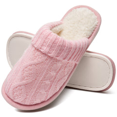 Ecetana Women's Slippers Soft Plush Slippers Non-slip Warm Home Shoes Memory Foam Slippers