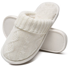 Ecetana Women's Slippers Soft Plush Slippers Non-slip Warm Home Shoes Memory Foam Slippers
