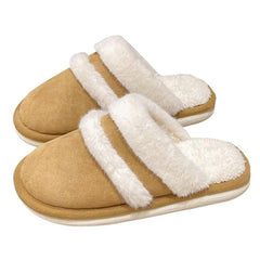 HARENC Cozy Slippers for Women Indoor and Outdoor Fuzzy House Shoes with Memory Foam