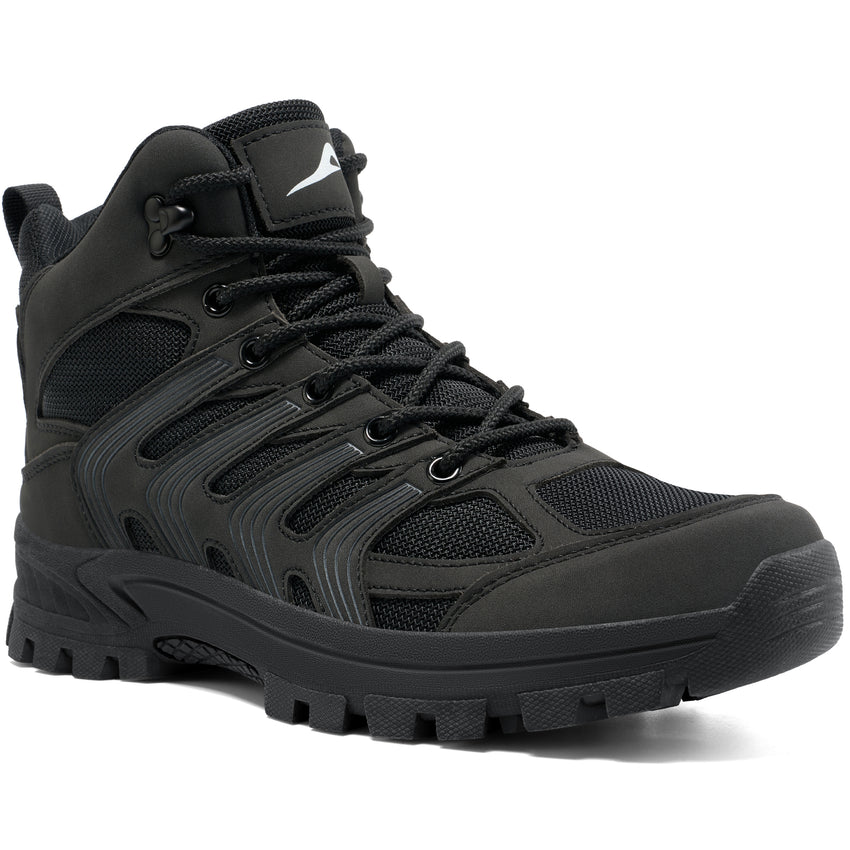 MeMoride Men's Waterproof Hiking Boots Mid-Top Hiking Shoes for Outdoor Trailing Trekking Camping Walking Shoes