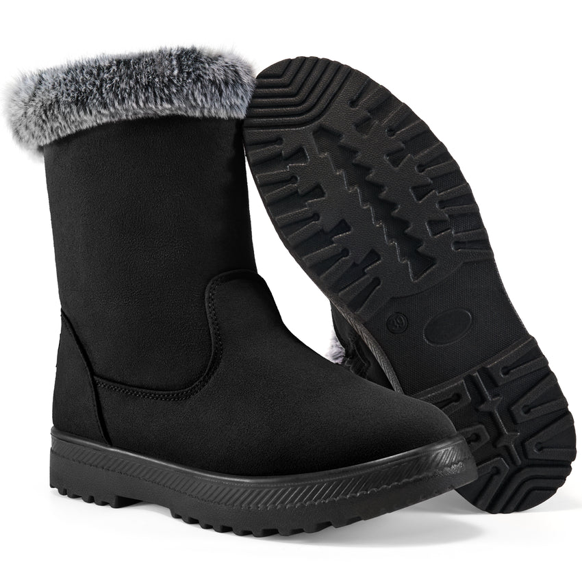 Ablanczoom Womens Snow Boots Warm And Non-Slip Outdoor Walking Winter Shoes