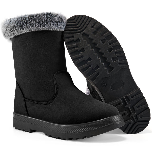 Ablanczoom Womens Snow Boots Warm And Non-Slip Outdoor Walking Winter Shoes