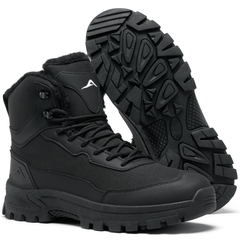 Ecetana Men's Winter Snow Boots Waterproof Warm Faux Fur Lined Durable Boot Anti Slip Outdoor Warm Climbing Shoes