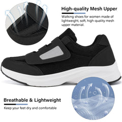 Sneakers Women Running Shoes Lace-up Non-Slip Breathable Mesh Sports Tennis Walking Shoes