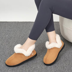 Slippers Women House Shoes Winter: Comfy Memory Foam No-slip Loafer Slippers for Women with Fuzzy Faux Fur Indoors Outdoors