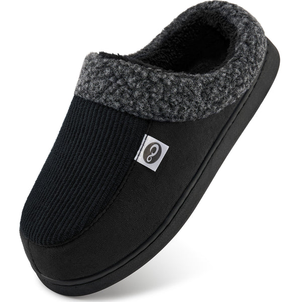 Ablanczoom Mens Slippers: House Shoes Memory Foam Non-Slip Fuzzy Faux Fur Indoor Outdoor Winter Slippers for Men