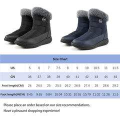 Snow Boots Women Winter Shoes Warm Faux Waterproof Fur Outdoors Ankle Booties