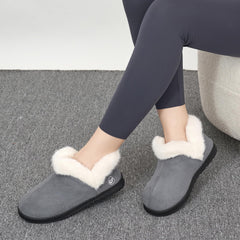 Slippers Women House Shoes Winter: Comfy Memory Foam No-slip Loafer Slippers for Women with Fuzzy Faux Fur Indoors Outdoors