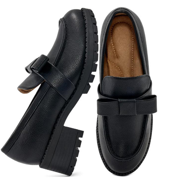 Ecetana Womens Loafers Shoes Platform Chunky Penny Loafer Comfortable Slip On Work Business Casual Dress Shoes