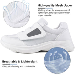 Sneakers Women Running Shoes Lace-up Non-Slip Breathable Mesh Sports Tennis Walking Shoes