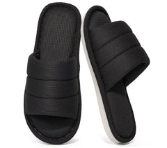 Ecetana Slippers for Women Open Toe Slippers Memory Foam Slip On Bedroom Slippers Indoor House Shoes