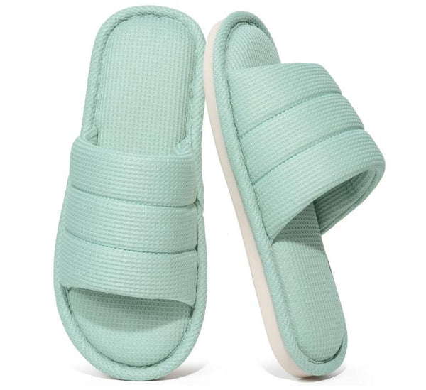 Ecetana Slippers for Women Open Toe Slippers Memory Foam Slip On Bedroom Slippers Indoor House Shoes