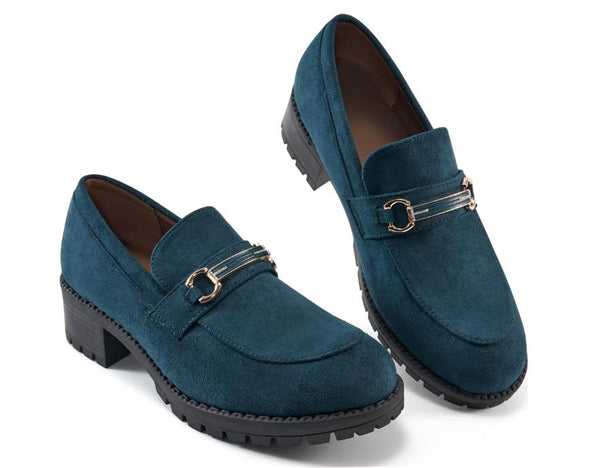 Ecetana Womens Loafers Shoes Platform Chunky Penny Loafer Lug Sole Comfortable Slip On Work Office Business Casual Dress Shoes