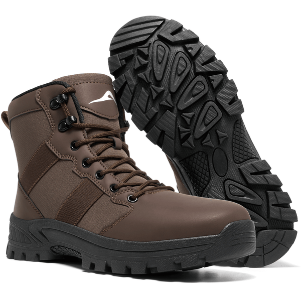 MeMoride Mens Waterproof Hiking Boots Non-Slip Lightweight Mid Ankle Outdoor Work Trekking Shoes