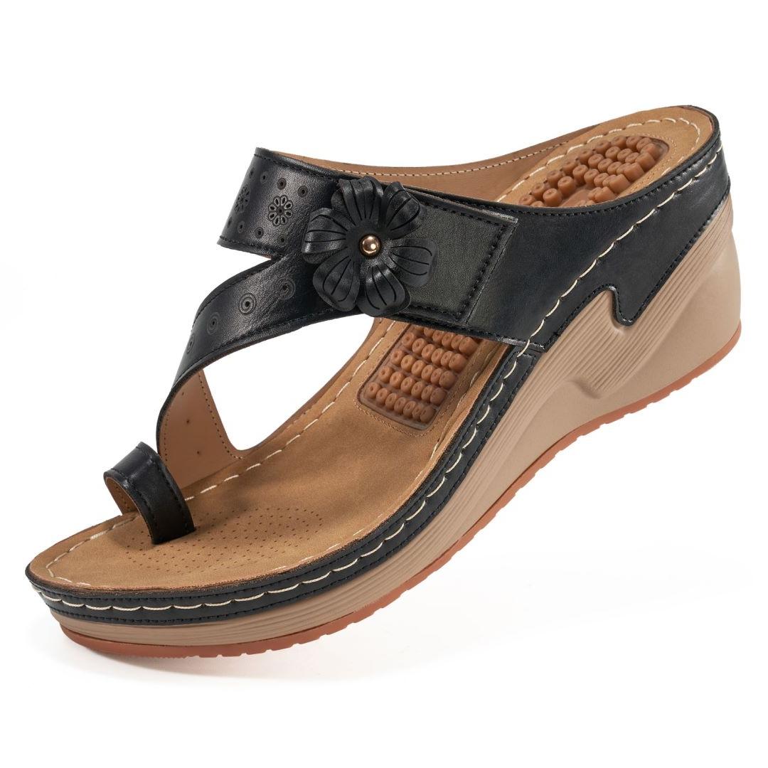 Sandal Flats For Women: Arch Support Slides Orthotic Walking Sandals Breathable Mesh Slippers For Women Indoor Outdoor Black Sandal Flats For Women: Arch Support Slides Orthotic Walking Sandals Breathable Mesh Slippers For Women Indoor Outdoor Black