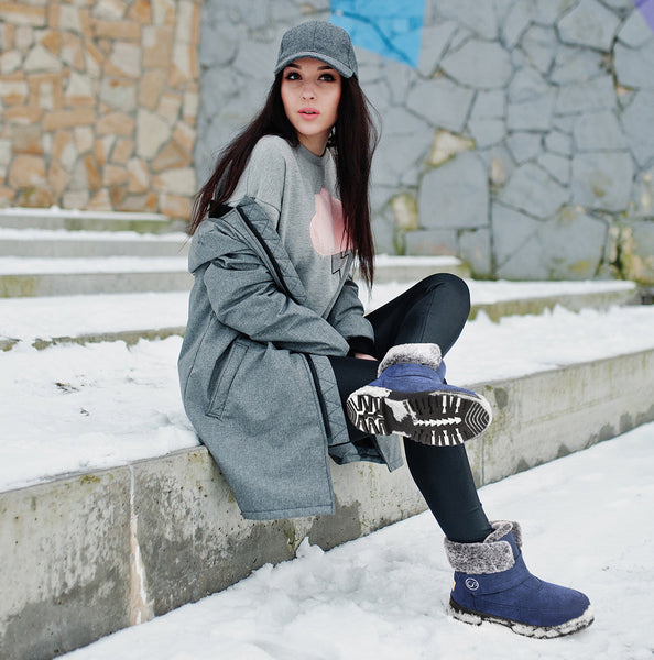 HARENCE Winter Snow Boots for Women Comfortable
